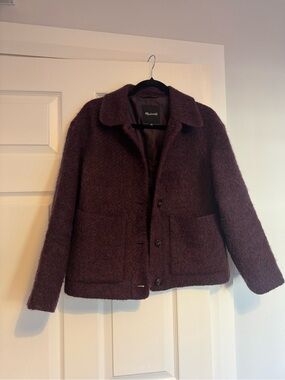 Madewell Mohair Burgundy Jacket, size xs